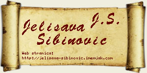 Jelisava Sibinović vizit kartica